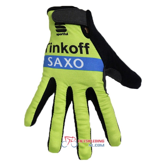 2020 Tinkoff Saxo Lange Handschoenen Groen Zwart